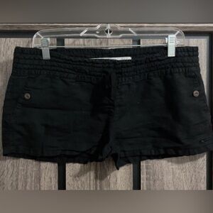 O’Neill Black Pull On Shorts with Elastic Waistband & Tie ~Sz L~